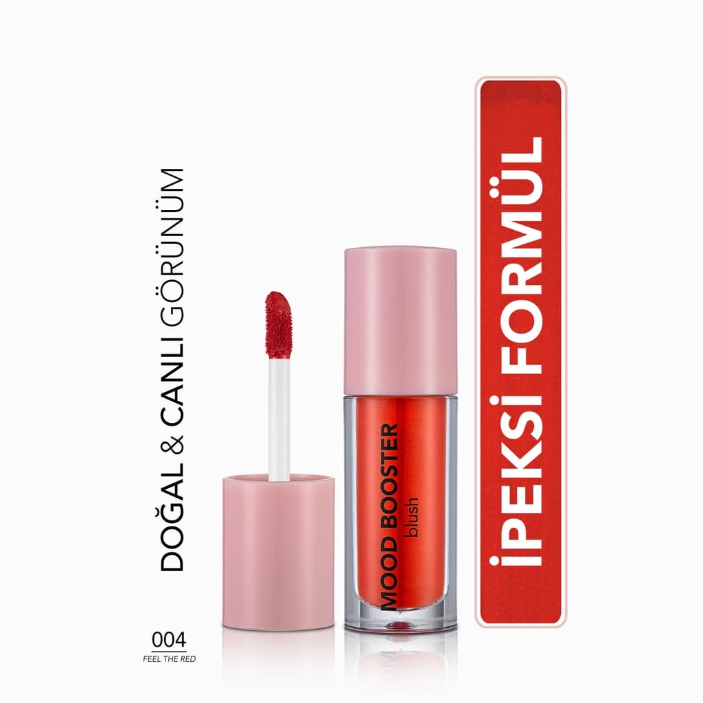 Flormar Mood Booster Yoğun Renk Veren Doğal Işıltılı Allık 004 Feel the Red