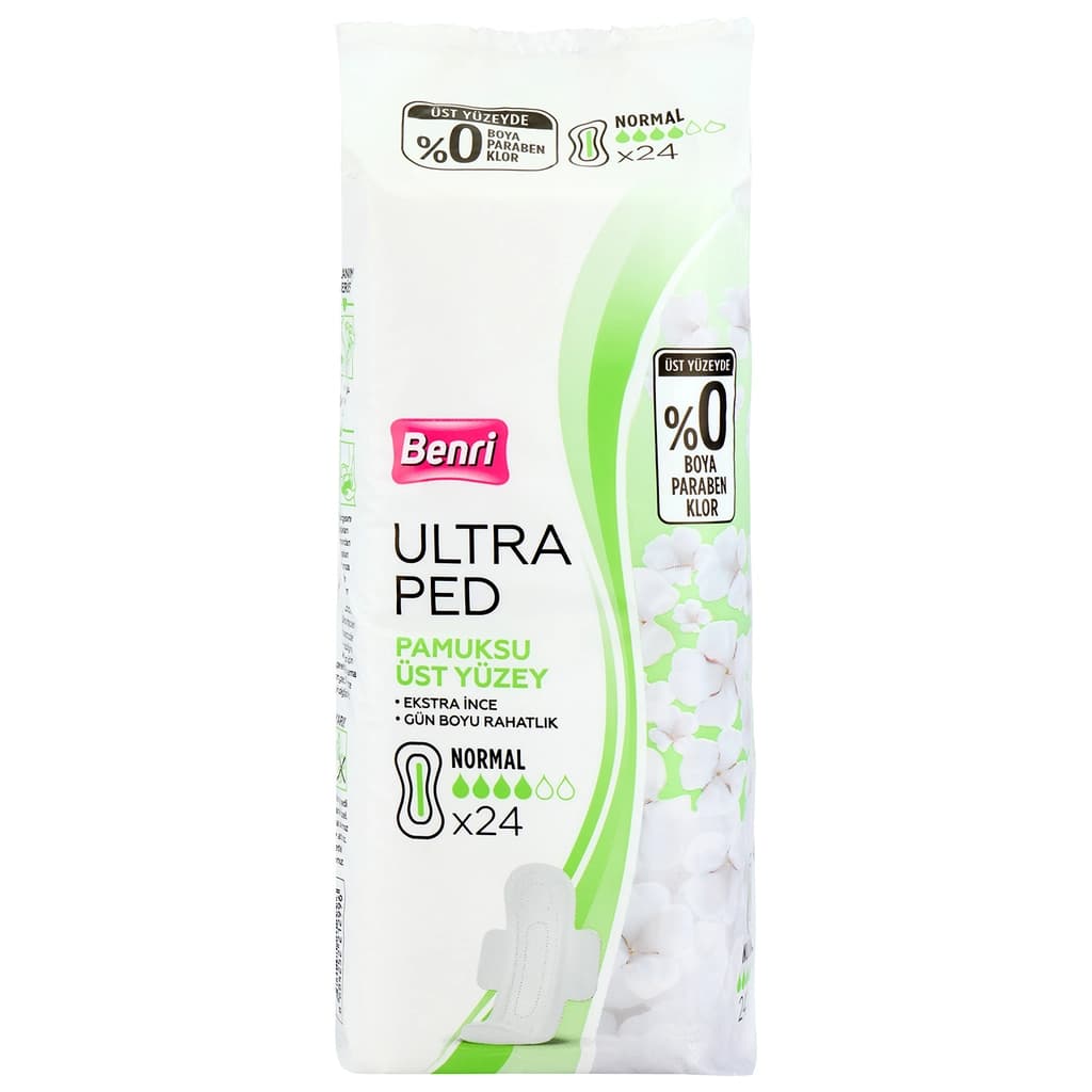 Benri Ultra Ped Pamuklu Normal 24'lü