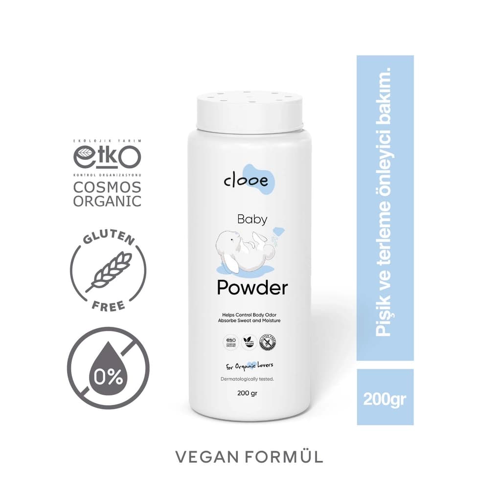 Clooe Organik Bebek Pudrası 200 gr